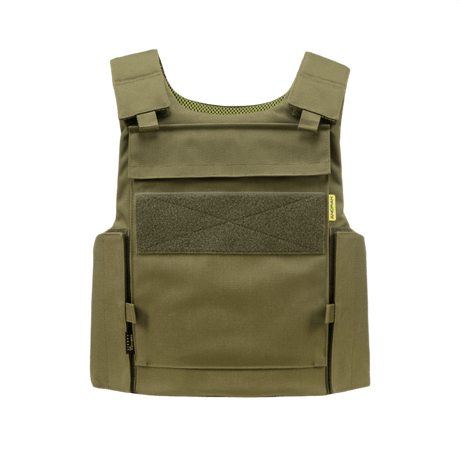 Anorak Rhodium® Duty IV Stik & Skudsikker Vest i olivengrøn, maksimal level IIIA-beskyttelse, kniv- og stikmodstandsdygtig.