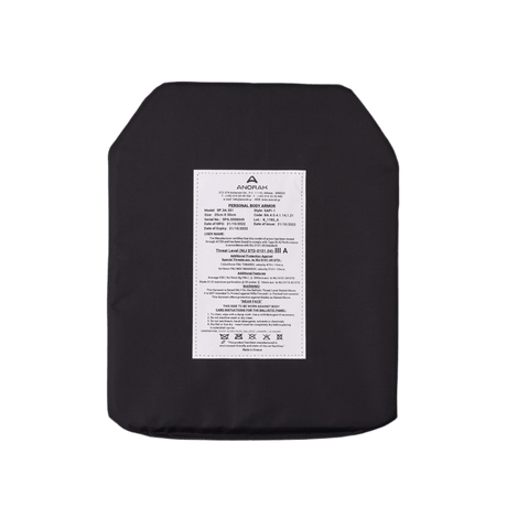 Anorak Titanium® Insert (SAPI) med UHMWPE og UD ARAMID-materialer for beskyttelse mot håndvåpen og maskinpistoler, nivå Level IIIA++.
