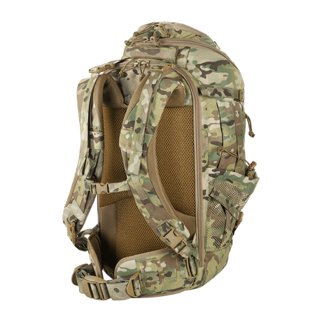 M-Tac Rygsæk Gen. III Elite – Small i multicam Cordura med ergonomisk ryggpolstring og modulært MOLLE-system, vist i galleri posisjon 1.