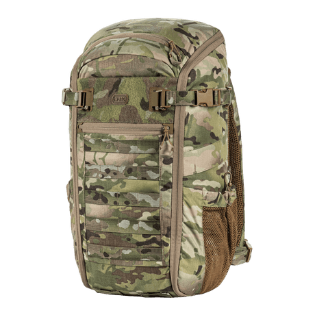 M-Tac Ryggsekk Gen. II Elite – Small med kamuflasje, slitesterkt materiale, kuffertåpning og elastiske mesh-sidelommer, galleri posisjon 1.