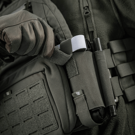 M-Tac Elastisk Tourniquet Holder Gen. III i slitesterkt Cordura 500D med NIJ-sertifisering, taktisk montering, galleri posisjon 1.