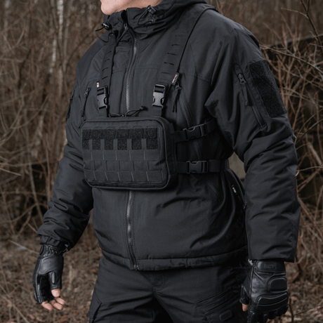M-Tac Chest Rig Elite brystveske i Cordura 500 med MOLLE-panel, H-sele og Velcro for modulære taktiske innsatser, galleri posisjon 1.