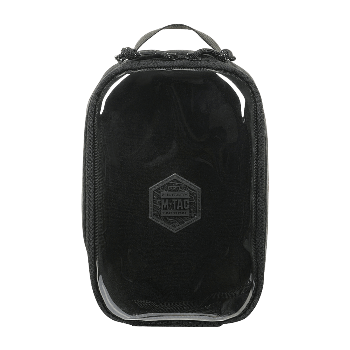 M-Tac Utility Organizer Transparent Elite Small Gen. II i slidstærkt Cordura 500D, perfekt til EDC og udstyr, med gennemsigtig PVC front.