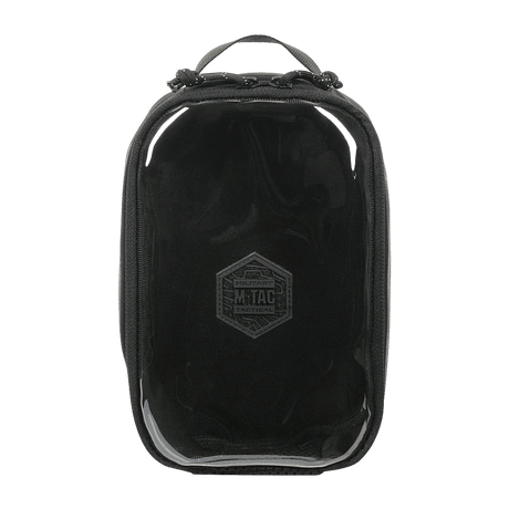 M-Tac Utility Organizer Transparent Elite Small Gen. II i svart med gjennomsiktig frontpanel, slitesterkt materiale og NIJ-sertifisering, galleri posisjon 1
