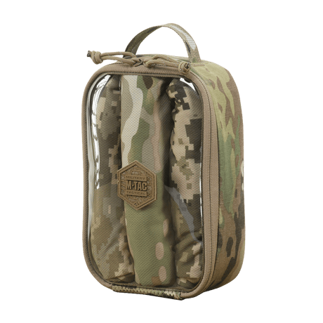 M-Tac Utility Organizer Transparent Elite Small Gen. II med multicam, gjennomsiktig frontpanel, robust materiale og NIJ-sertifisering, galleri posisjon 1.