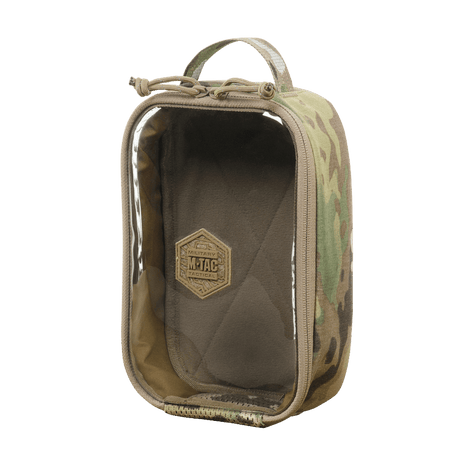 M-Tac Utility Organizer Transparent Elite Small Gen. II i camouflage med gjennomsiktig frontpanel, robust materiale og NIJ-sertifisering, galleri posisjon 1