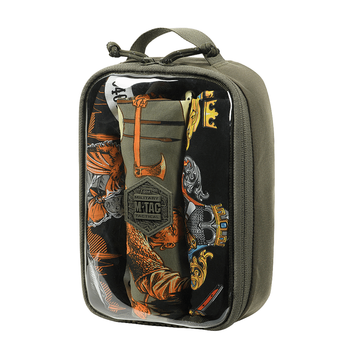 M-Tac Utility Organizer Transparent Elite Small Gen. II, holdbart Cordura materiale, gennemsigtig PVC front, lille EDC opbevaringsløsning.