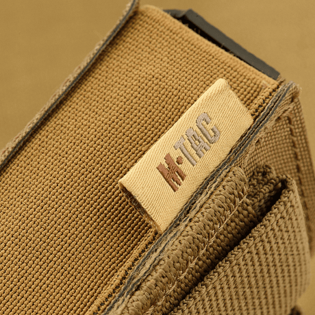 M-Tac magasinlomme med elastikk (10 cm) Laser Cut i coyote med Kydex-innsats og slitesterkt materiale, galleri posisjon 1.