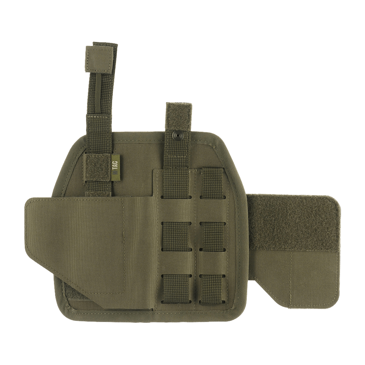 M-Tac Universal Taktisk Hylster Elite Højre i Cordura 500D med justerbar strop og MOLLE-interface til forskellige pistoler.