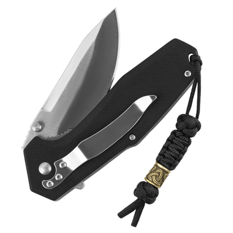 M-Tac lanyard Skandinavisk Small Triquetra kniv med paracord og dekorativ perle.