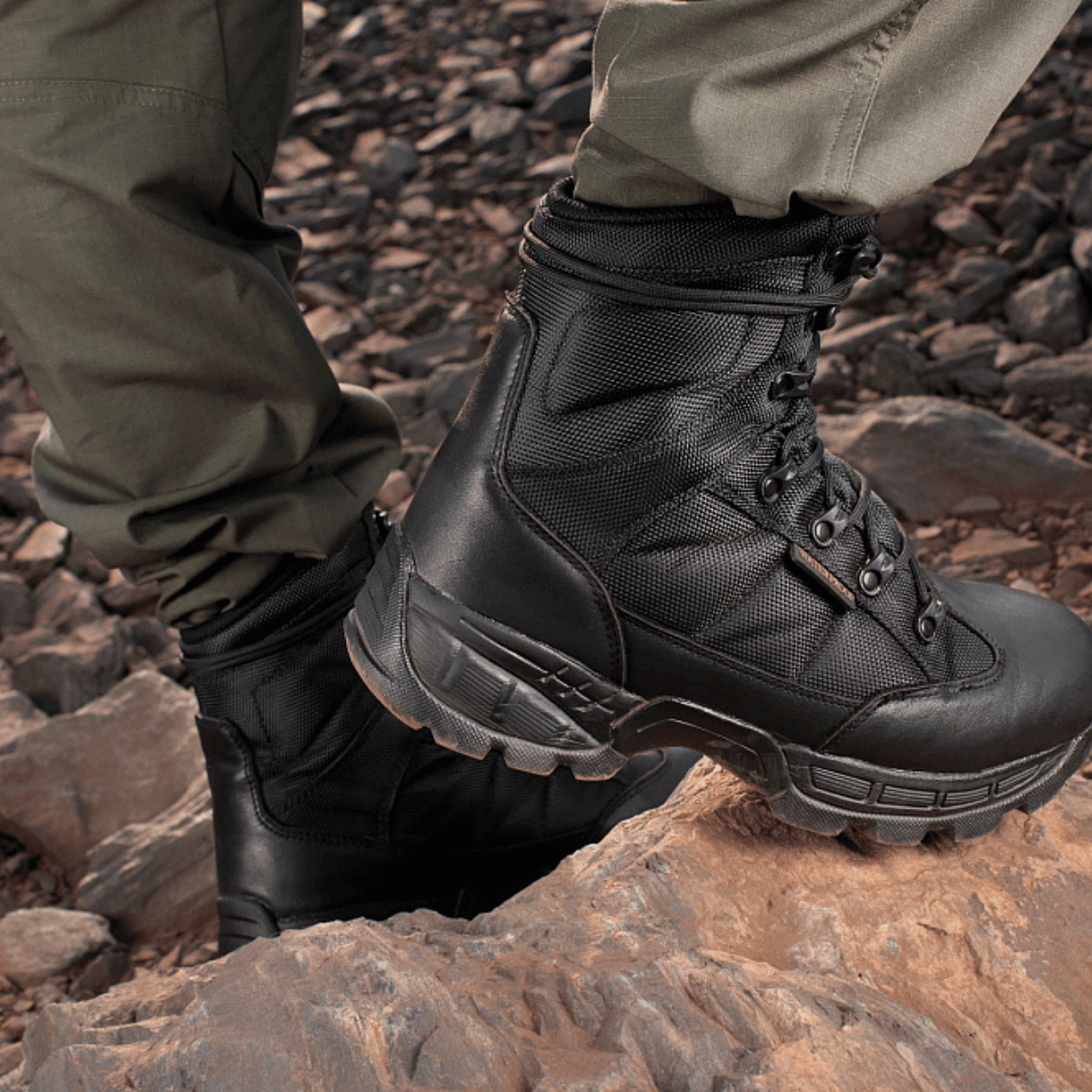 M-Tac Vinter Taktiske Støvler Thinsulate til ekstreme kuldeforhold, holdbare på stenede overflader med fremragende greb og pasform.