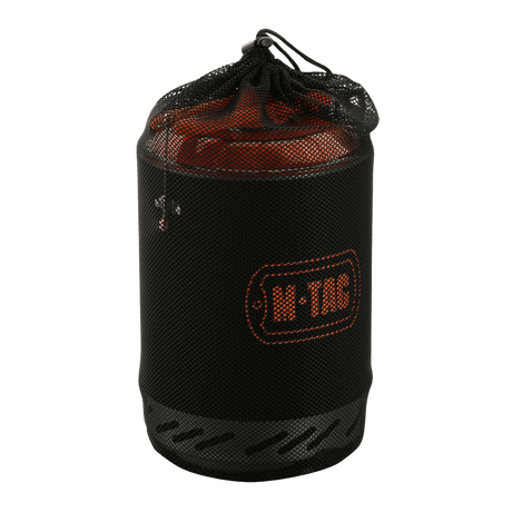 M-Tac gassbrenner med kjele pakket i kompakt kokebeholder for friluftsliv, perfekt for jakt og camping.
