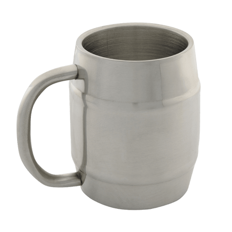 M-Tac termokrus til campingøl - rustfritt stål med dobbeltvegget isolasjon og kromfinish, 450 ml egnet for utendørs bruk.