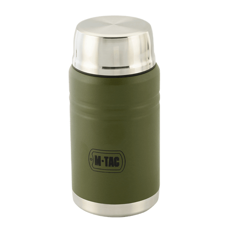 M-Tac termoflaske 750 ml med foldeskje i rustfritt stål, ideell for camping og turer