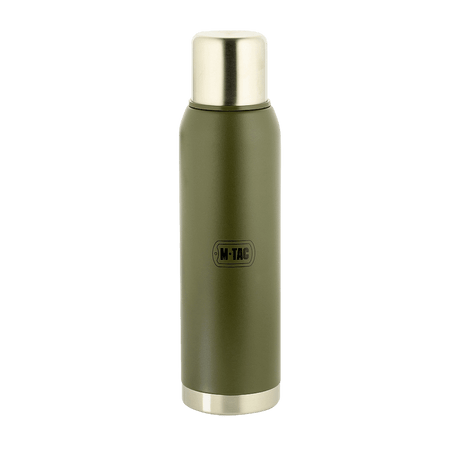 M-Tac Termoflaske Type 2 - 1.3L i rustfritt stål til camping, fotturer, fisketurer og piknik med dobbeltvegget vakuumisolasjon.