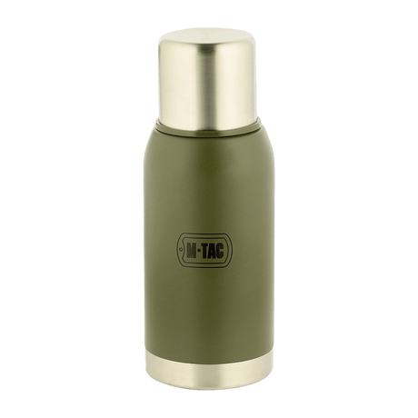 M-Tac Termoflaske Type 2 0.75L i olivengrønn, egnet for camping og turer, dobbeltvegget vakuum.