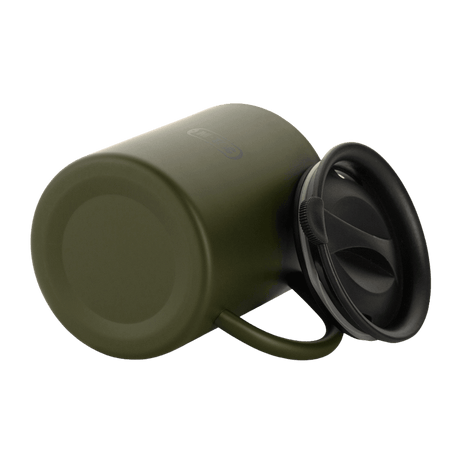 M-Tac termokrus 400 ml - rustfritt stål med lokk, ideelt for utendørs, jakt og militærbruk, dobbeltvegget vakuum holder drikkevarer varme eller kalde.