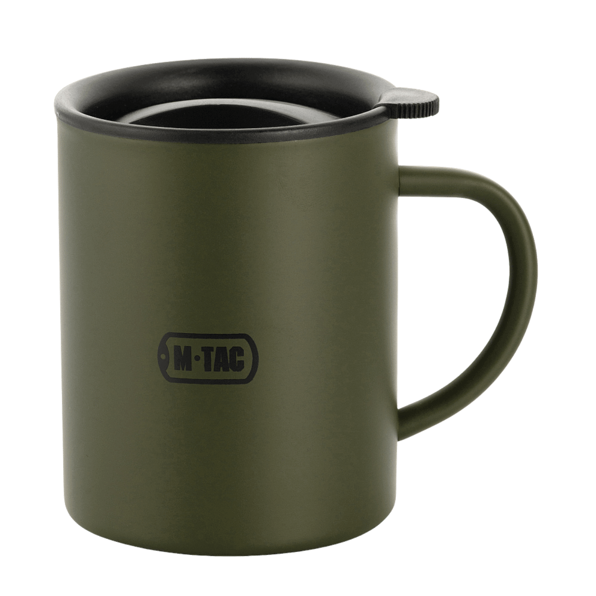 Alt Tag: M-Tac Termokrus 400 ml – Rustfrit Stål, robust termokrus til udendørs brug med dobbeltvægget vakuumteknologi og låg med drikkehuller.