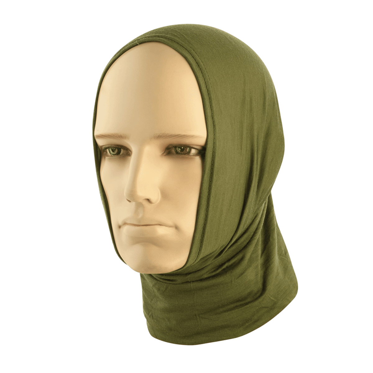 M-Tac Tubehalstørklæde i Merinould på mannequin, multifunktionelt tørklæde lavet af 100% merinould, egnet til flere anvendelser.