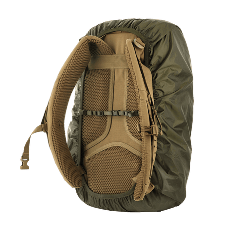 M-Tac Rygsækcover Large beskytter ryggsekker mot vær og vind, perfekt for friluft og militær bruk. Nylon PU-belagt, passer opptil 60L.