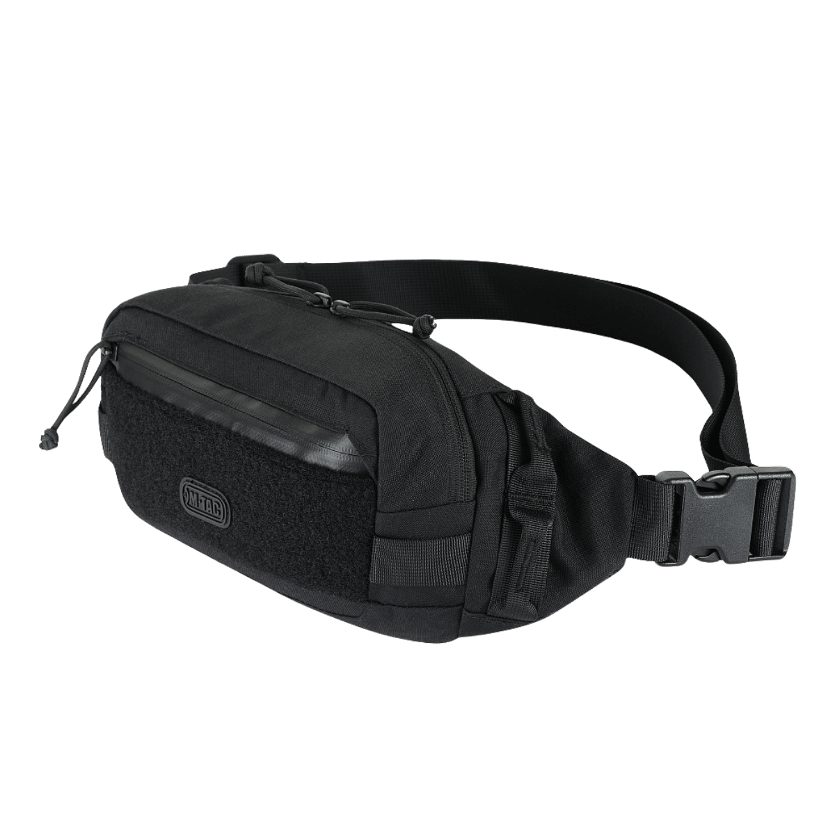 Sort M-Tac Bæltetaske Gen.II i slidstærk 600D polyester med paracord-løkke lynlåse og justerbar rem til skulder eller bælte.