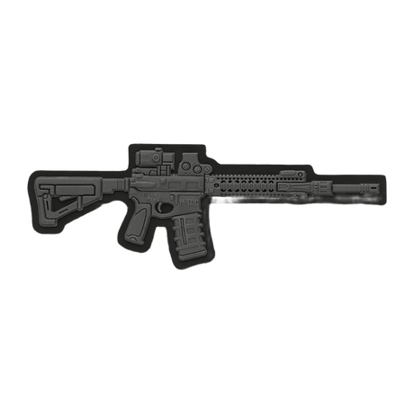 M-Tac AR-15 3D PVC-patch med Velcro-bakside, robust design for AR-15-entusiaster, ideell for klær og utstyr. Størrelse: 50 x 60 mm.