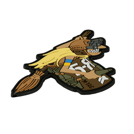 M‑Tac Patch Baba-Yaga Horizontal med 3D-effekt, viser en juniorsergent med nattkikkert og granater, PVC-materiale, hyller ukrainsk UAV.