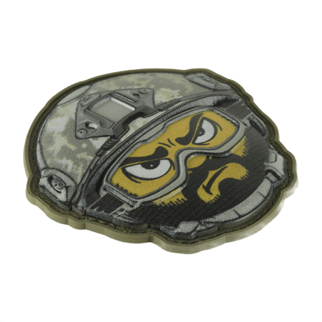 M-Tac Patch Emoji #21 3D PVC-patch med kamuflasjehjelm og Velcro, taktisk morale patch til klær eller utstyr, 6.5 x 6.5 cm