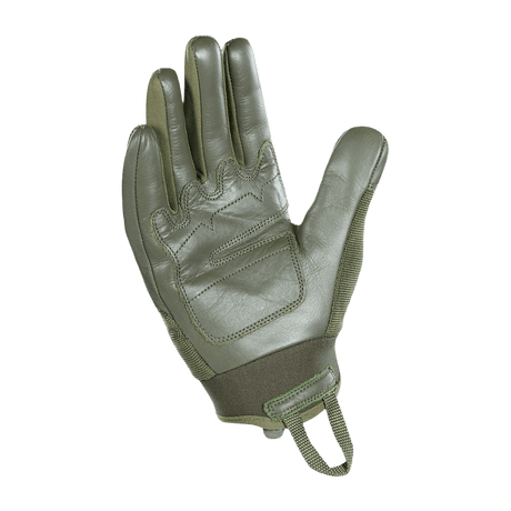M-Tac Handsker Assault Tactical Mk.4 med forstærket læderhåndflade og velcro-lukning, ideel til våbenhåndtering.