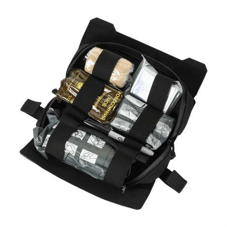 Åpen M-Tac Horizontal Medical Pouch ROLL Elite med medisinske forsyninger, i Cordura.