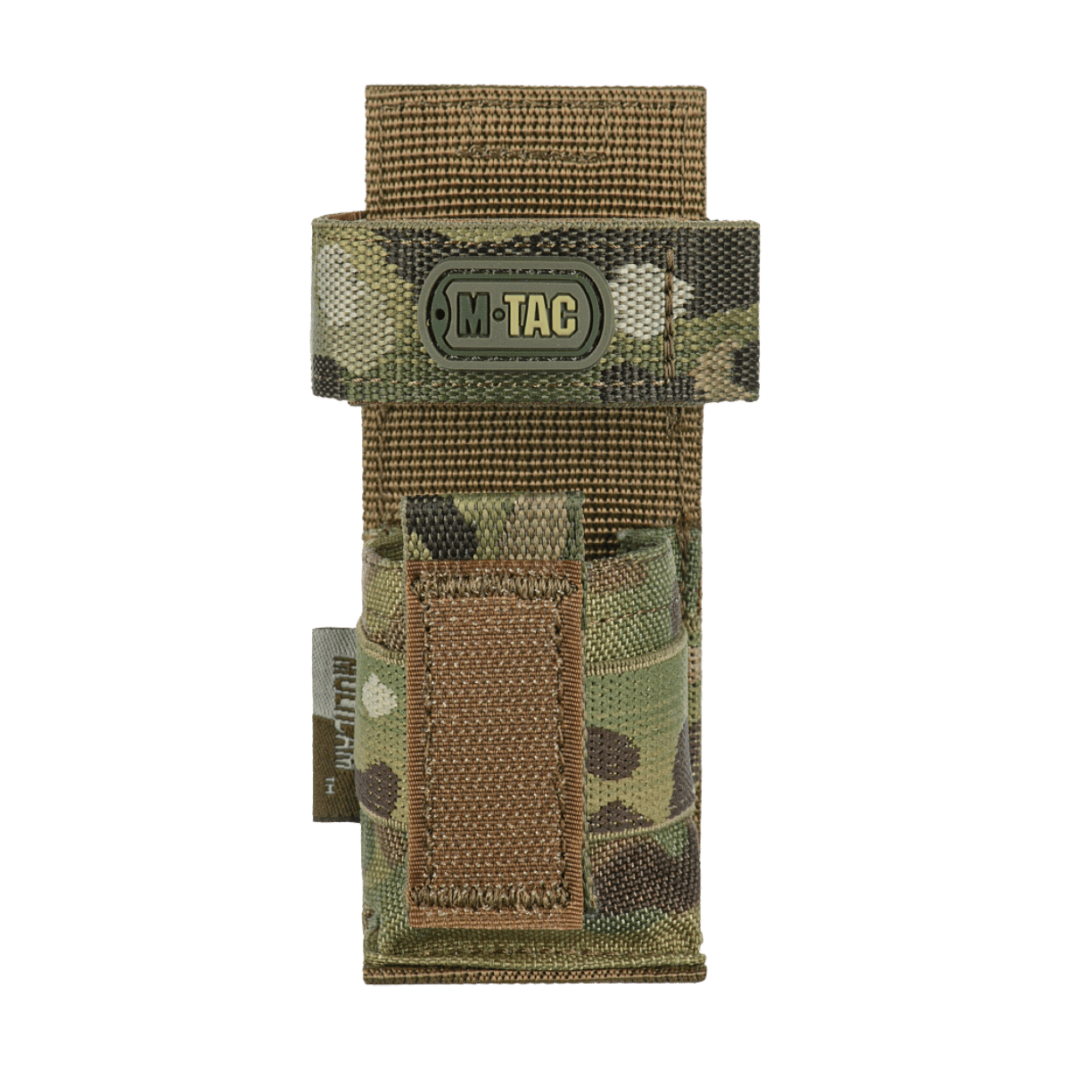 M-Tac kompakt tourniquet-lomme Gen.3 i camouflagedesign til taktisk brug. Designet til hurtig adgang i nødsituationer.