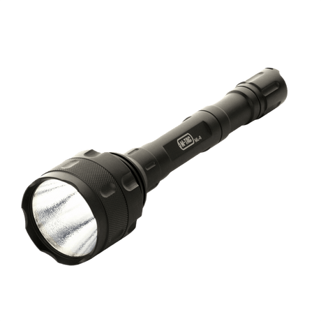 M-Tac Lommelykt ML-8 i anodisert aluminium, støv- og vannbeskyttet, 800 lumen, for utendørs, fritids- og hjemmebruk.