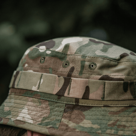 M-Tac Panama Hat Gen.II NYCO med camouflagemønster, ventilationshuller og MOLLE-interface for ekstra holdbarhed og komfort.