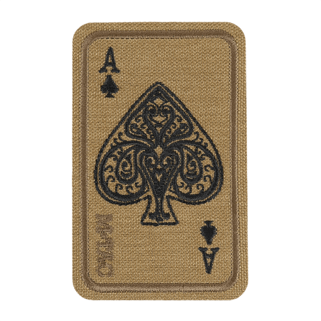 M-Tac Patch Ace Of Spades (Broderi) i Cordura 500D med Velcro, brodert design i farger, egnet for klær eller taktisk utstyr.