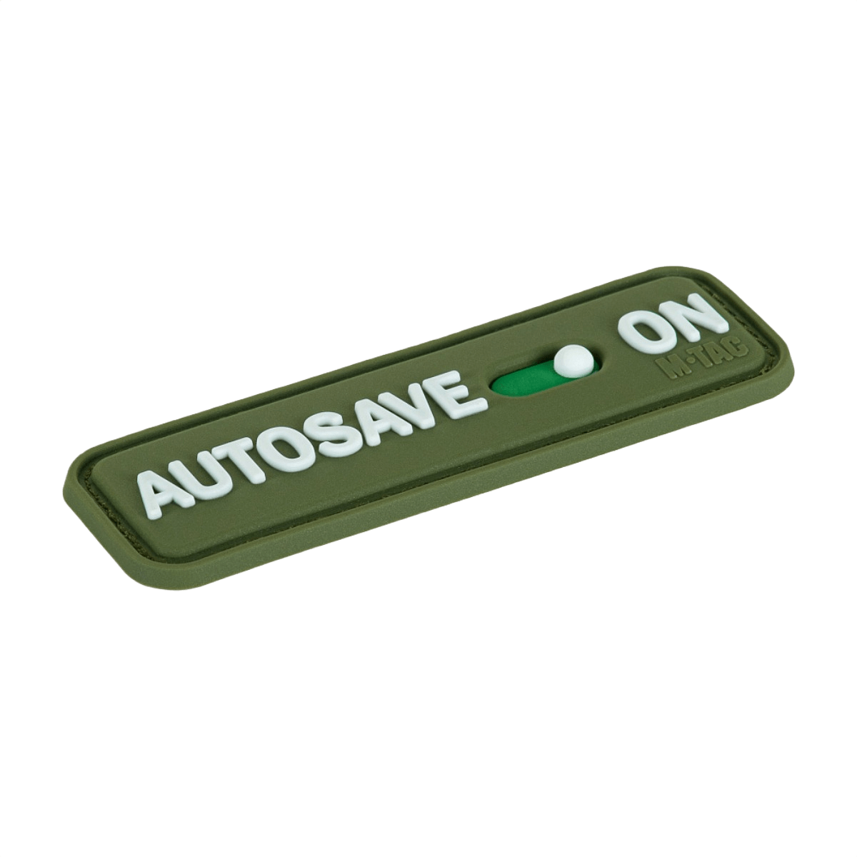 M-Tac Patch Autosave PVC i fuld farve 3D-design, lavet af PVC med velcro på bagsiden, perfekt til tøj eller taktisk udstyr.