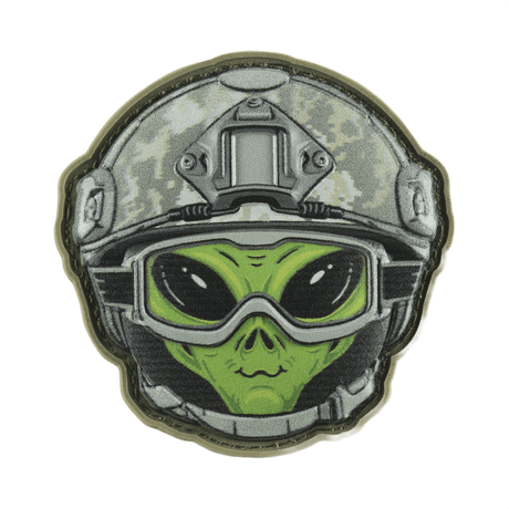 M-Tac Patch Emoji #14 med 3D-effekt, PVC-materiale, Velcro-feste. Morsom morale patch med alien-motiv. Størrelse: 6.5 x 6.5 cm.