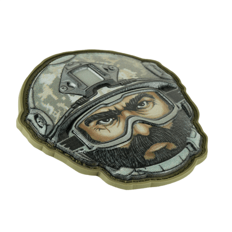 M-Tac Patch Emoji #6 med 3D-effekt og Velcro, morsom taktisk morale patch, perfekt for klær, vesker eller utstyr, størrelse 6.5 x 6.5 cm.