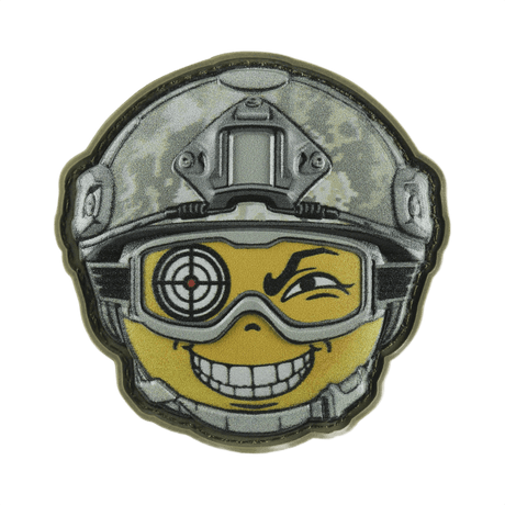 M-Tac Patch Emoji #25 - morsom PVC 3D-effekt morale patch med emoji-motiv og Velcro-feste. Perfekt for taktikk og utstyr.
