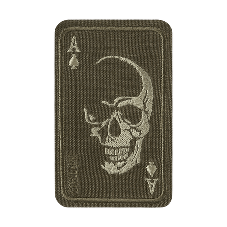 M-Tac Patch Face of War (broderi) med brodert kranium på ace of spades-kort, laget av Cordura 500D med Velcro-feste.