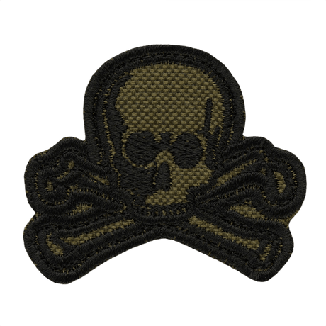 Taktisk M-Tac Patch Old Skull Velcro moralepatch med 3D-effekt, tekstilmateriale. Enkel feste på utstyr, 45x55mm størrelse.