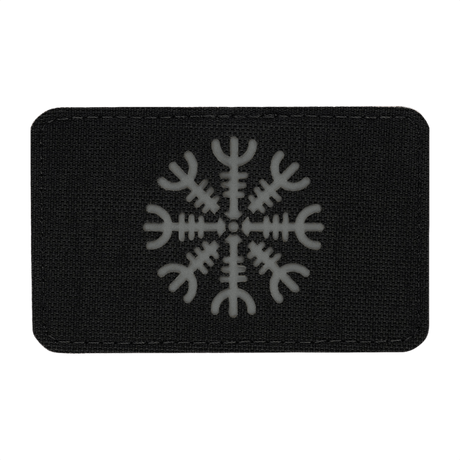 M-Tac Patch Helm of Horror Vannrett Laser Cut med ægishjálmur-design i slitesterk Cordura 500D med Velcro-feste, størrelse 80 x 50 mm.