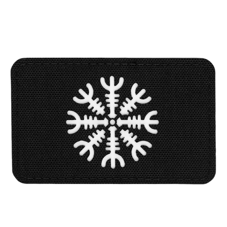 M-Tac Patch Helm of Horror Vannrett Laser Cut laget av slitesterk Cordura 500D med ægishjálmur-design og Velcro-feste. Størrelse: 80x50 mm.
