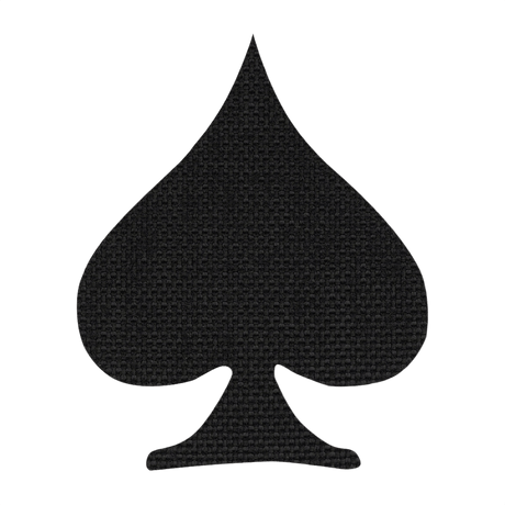 M-Tac Patch Spades Laser Cut i Cordura 500D med Velcro-bakside, inspirert av 'Ace of Spades', for militær og taktisk bruk
