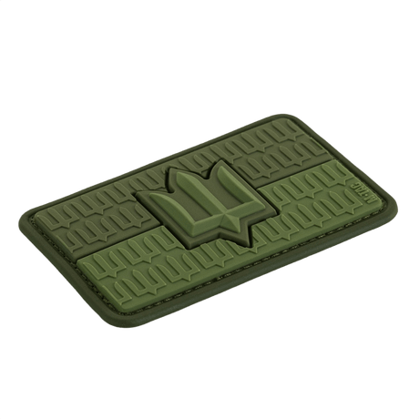 M-Tac patch Ukraine Flag med ZSU Trident PVC med grønn bakgrunn og 3D-design, symboliserer ukrainsk stolthet og militær arv