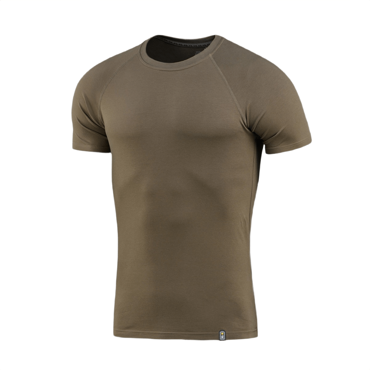 M-Tac Raglan T-Shirt 93/7 i brun, lavet af 93% bomuld og 7% elastan, med raglanærmer for komfort og bevægelsesfrihed.