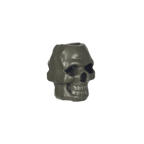 M‑Tac Skull Stopper-perle i plast, ideell for paracord-prosjekter som nøkkelringer og armbånd; 6mm hulldiameter, 17x12mm størrelse.
