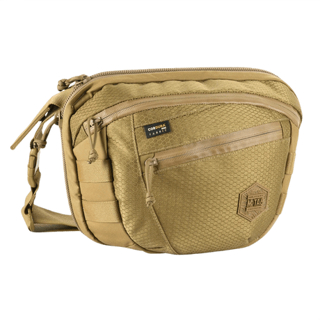 M-Tac Sphaera Hex Hardsling Bag Large Elite i sandfarge med glidelåslommer og justerbar rem.