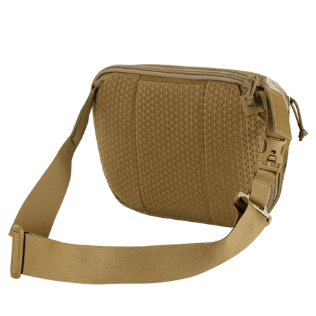 M-Tac Sphaera Hex Hardsling Bag Large Elite i brun, sett bakfra, komfortabelt design, justerbar stropp.