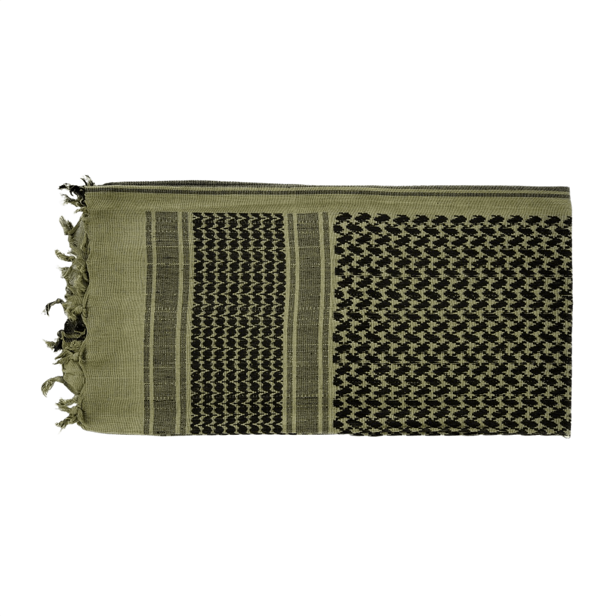 M-Tac Tæt Shemagh Tørklæde i 100% bomuld til taktisk og outdoor brug, beskytter mod sol, sand og vind, størrelse 110 x 110 cm.