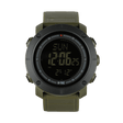 M-Tac Tactical Ur med Kompas 2095 i olivengrøn med digital display og funktionsknapper, ideel til udendørs eventyr i naturen